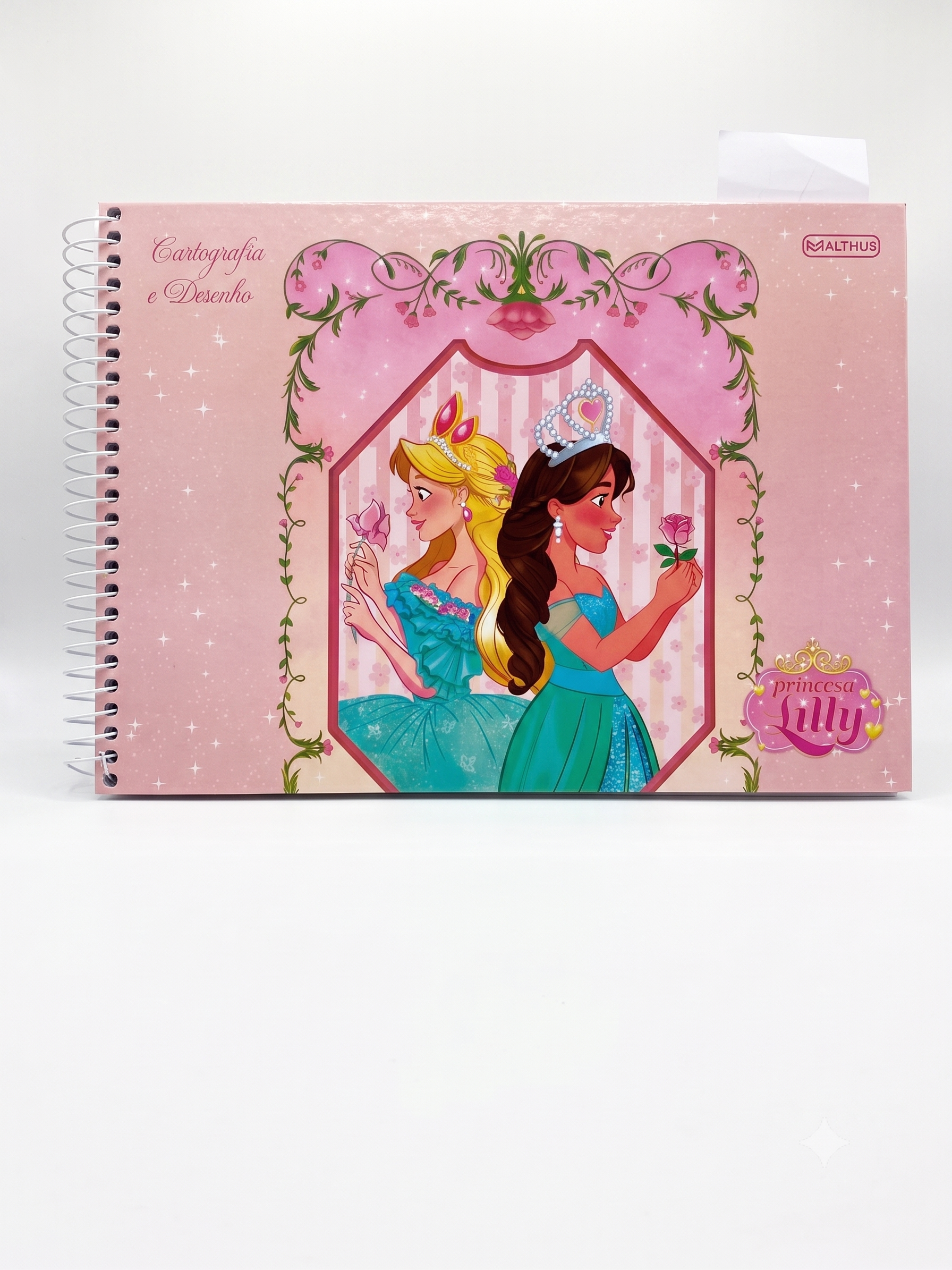 CADERNO DESENHO ESPIRAL PRINCESA LILLY 96 FLS MALTHUS