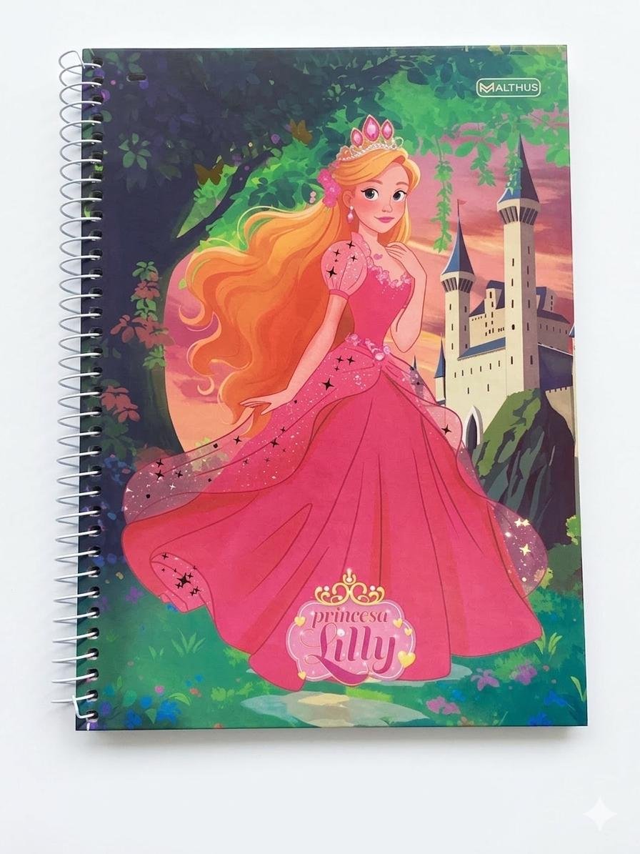 CADERNO 12 M PRINCESA LILLY JANDAIA