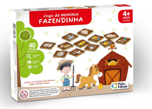BRINQUEDO EDUCATIVO MEMORIA FAZENDINHA 40 PEÇAS PAIS E FILHOS Ref7692