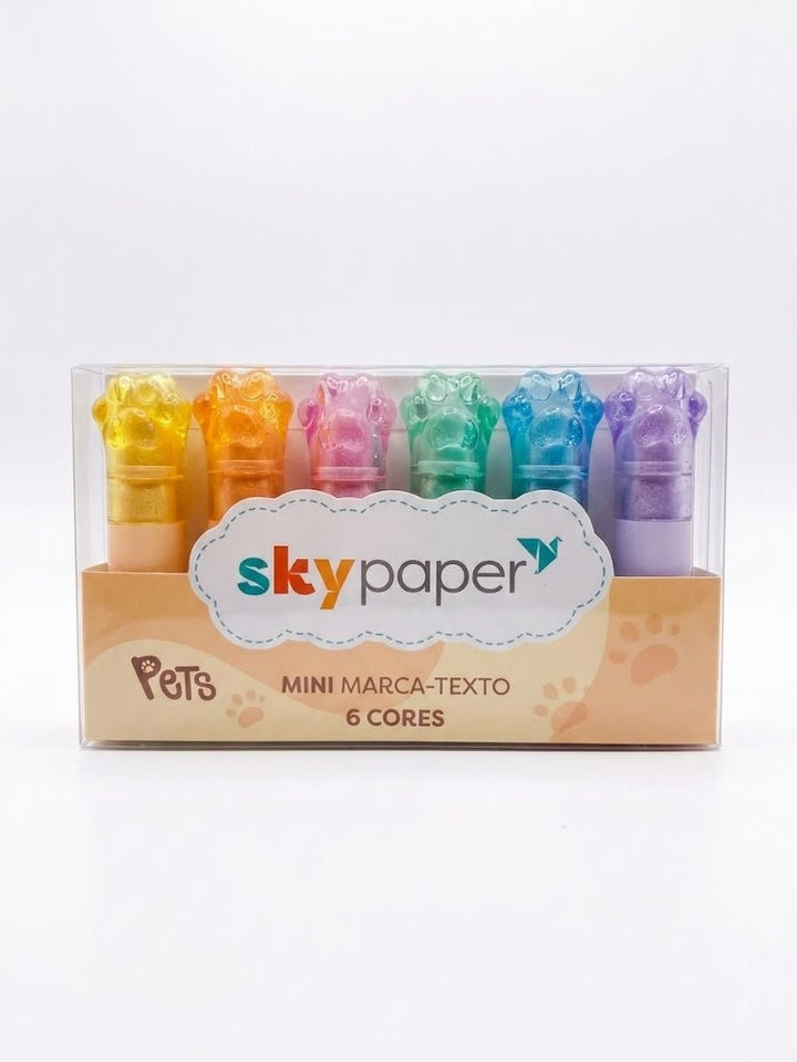 MARCA TEXTO PATA PET 6 CORES PT1401 SKYPAPER
