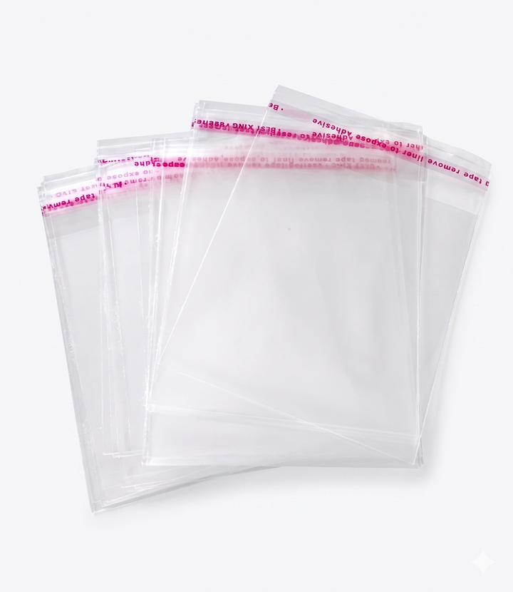 EMBALAGEM SACO 6X10CM TRANSPARENTE FECHO ADESIVO 50 UND 3740