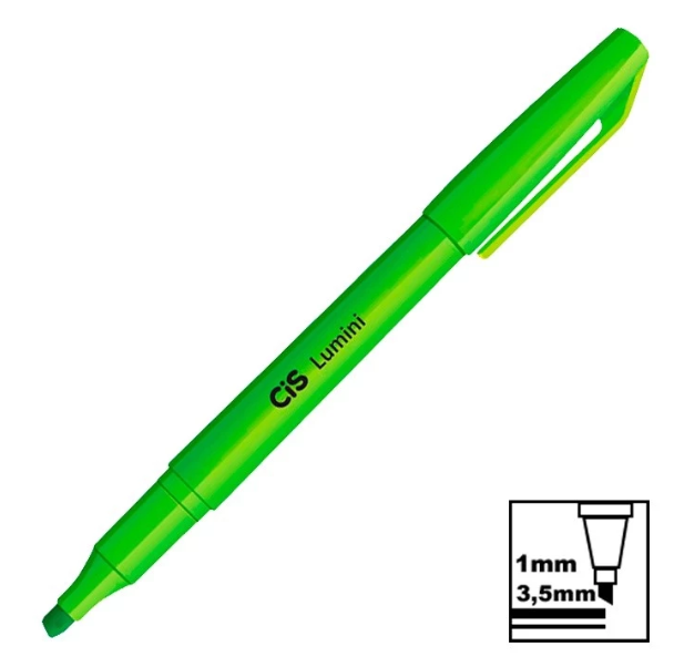CANETA MARCA TEXTO LUMINI NEON CIS 