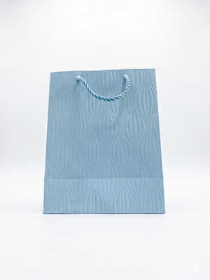 SACOLA PRESENTE PAPEL ONDAS COLOR 23X18X10CM UNICASA