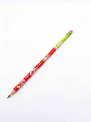 LAPIS GRAFITE REDONDO HB 2 COM BORRACHA MORANGUINHO MO1201