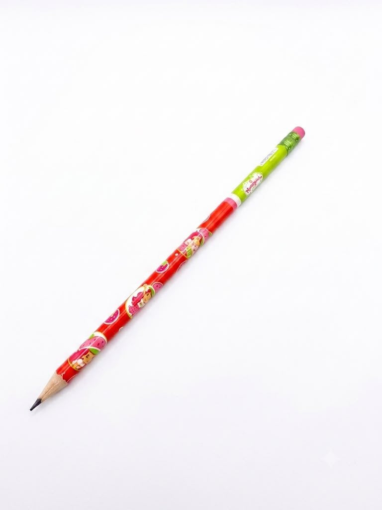 LAPIS GRAFITE REDONDO HB 2 COM BORRACHA MORANGUINHO MO1201