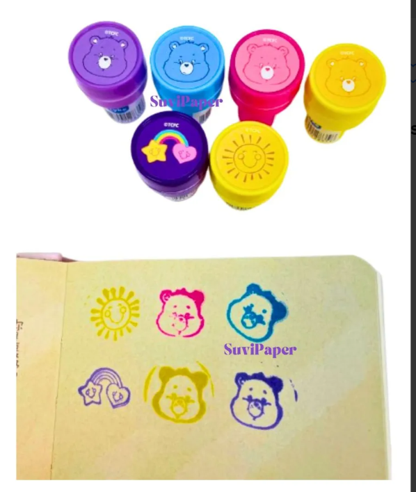 MINI CARIMBOS COLORIDOS URSINHOS CARINHOSOS LYKE KIDS