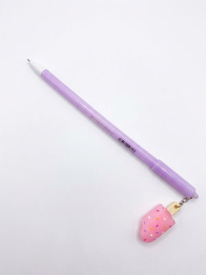 CANETA GEL APAGAVEL 0.5MM COM PINGENTE PICOLE LEO E LEO