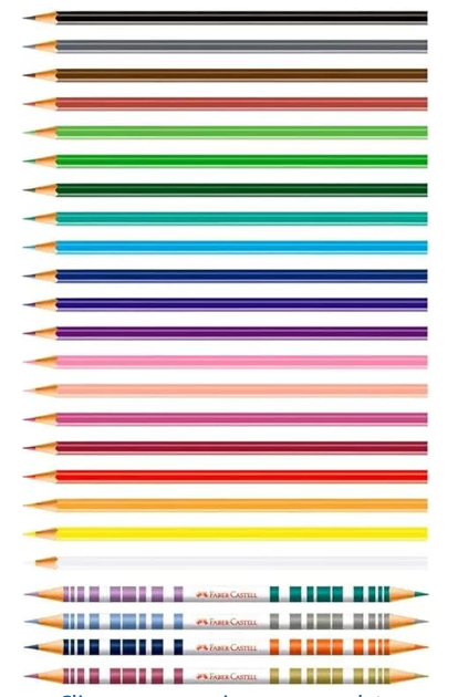 LAPIS COR FABER CASTELL ECO 24 CORES E 4 BICOLORES