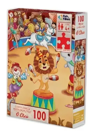 BRINQUEDO EDUCATIVO QUEBRA CABEÇA CIRCO 100 PÇS 2873