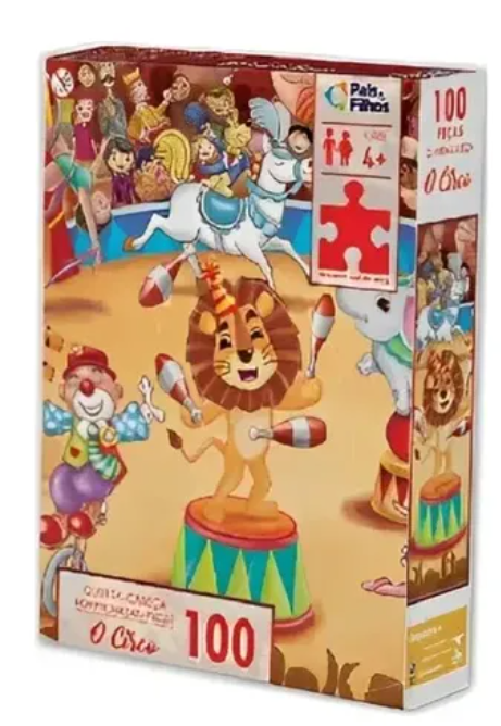 BRINQUEDO EDUCATIVO QUEBRA CABEÇA CIRCO 100 PÇS 2873