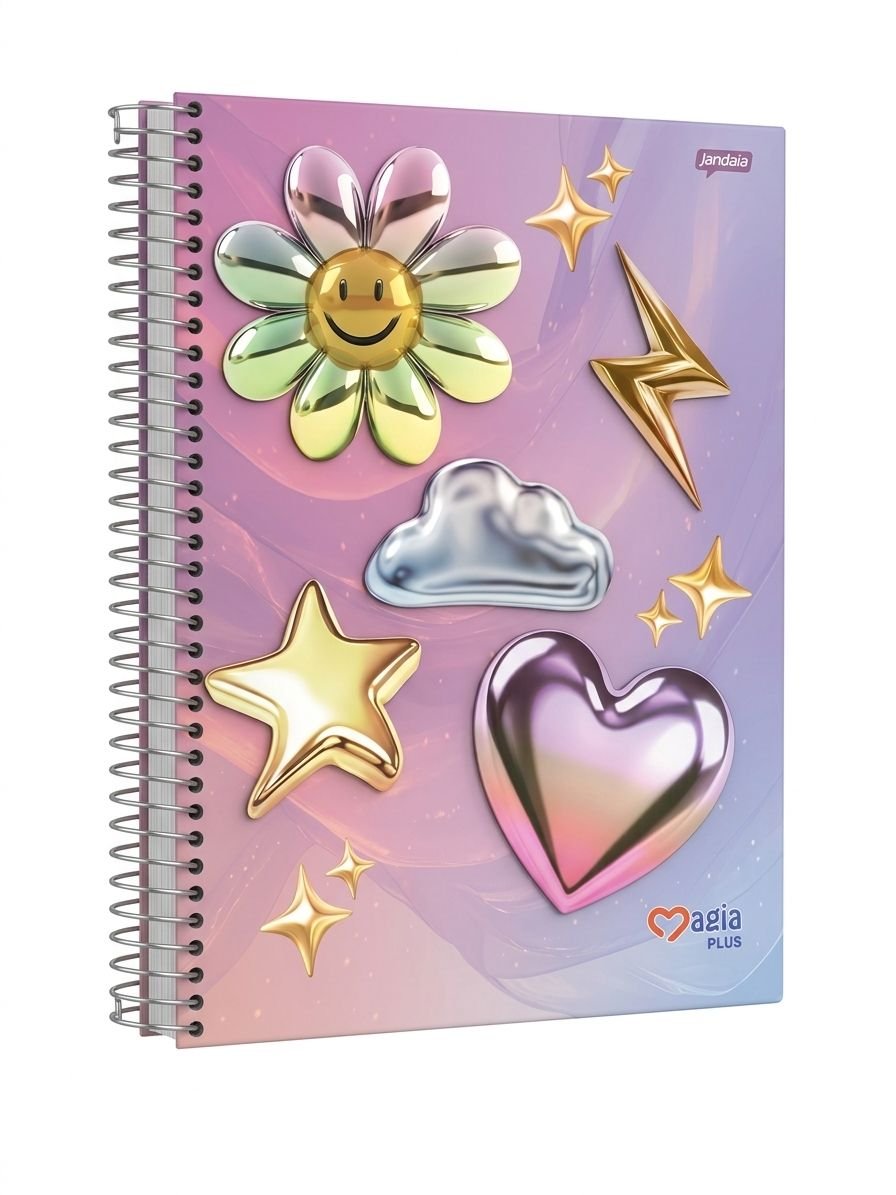 CADERNO 10 M MAGIA FEMININO JANDAIA 192 FLS