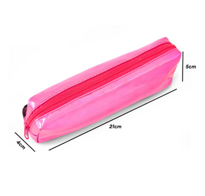 ESTOJO ESCOLAR HOLOGRAFICO PVC RETANGULAR COLORS POLIBRAS 21X4X5CM