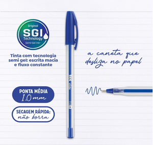 CANETA ESFEROGRAFICA TRIS SLIDE CORES 