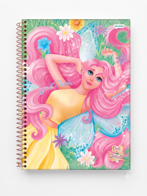 CADERNO 1 M ESPIRAL FADAS 80 FLS JANDAIA