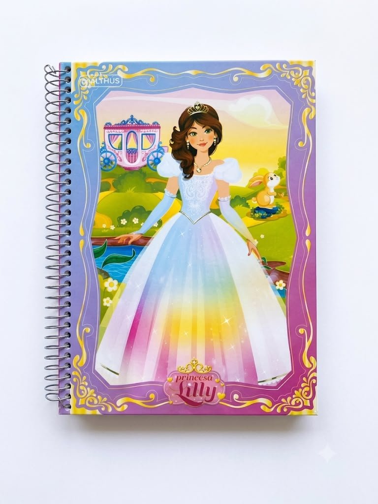 CADERNO 12M PRINCESA LILLY 192FLS MALTHUS