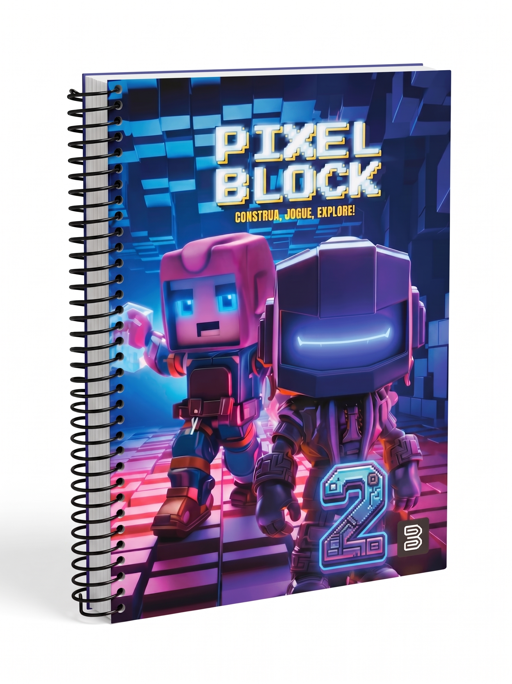 CADERNO 1M ESPIRAL 3042 PIXEL BLOCK 80 FLS JANDAIA