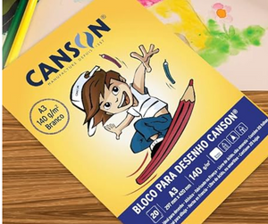 PAPEL DESENHO A4 140G LINHA ESCOLAR 20 FLS CANSON