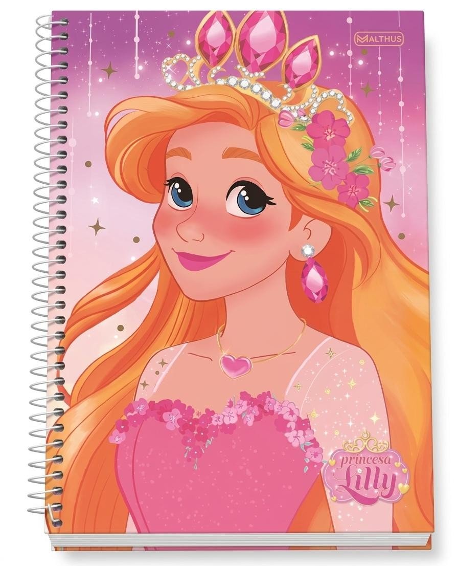 CADERNO 10M PRINCESA LILLY 200 FLS MALTHUS