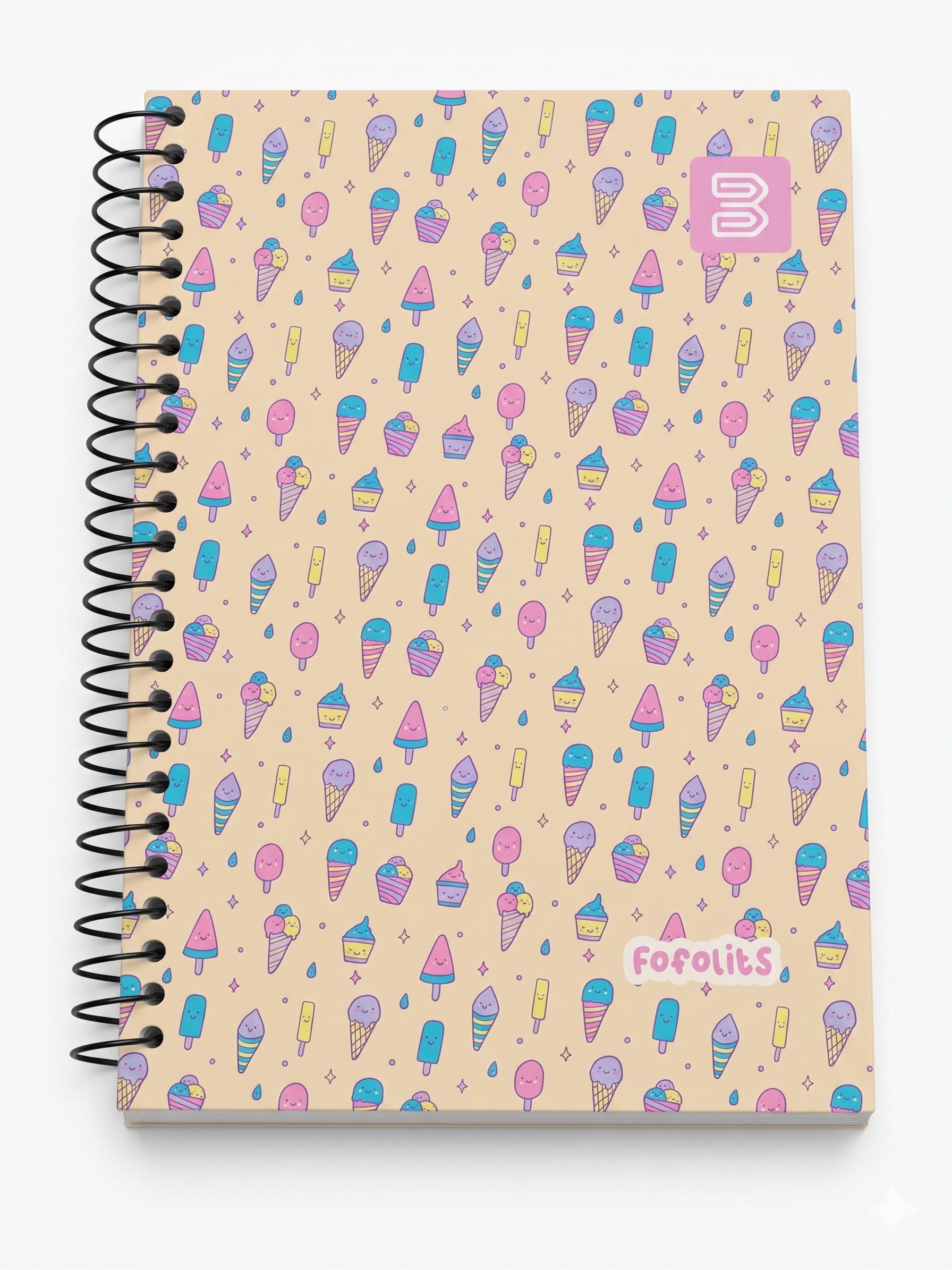 CADERNO ESPIRAL PEQUENO 2586 FOFOLITS 96 FLS BETINHO