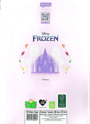 CADERNO BROCHURA GRANDE FROZEN JANDAIA 80 FLS