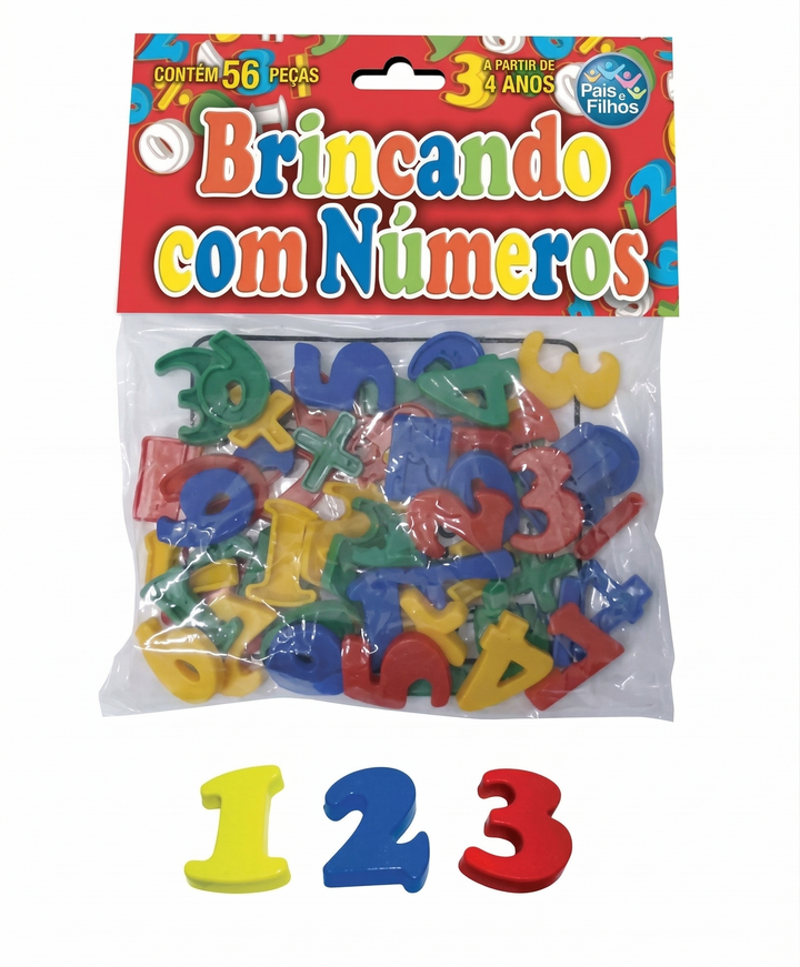 BRINQUEDO EDUCATIVO BRINCANDO COM NUMEROS 56 PEÇAS SOLAPA