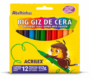 GIZ DE CERA BIG 112G 12 CORES ACRILEX 91112