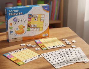 BRINQUEDO EDUCATIVO FORMA PALAVAS 168 PÇS PAIS E FILHOS 30035