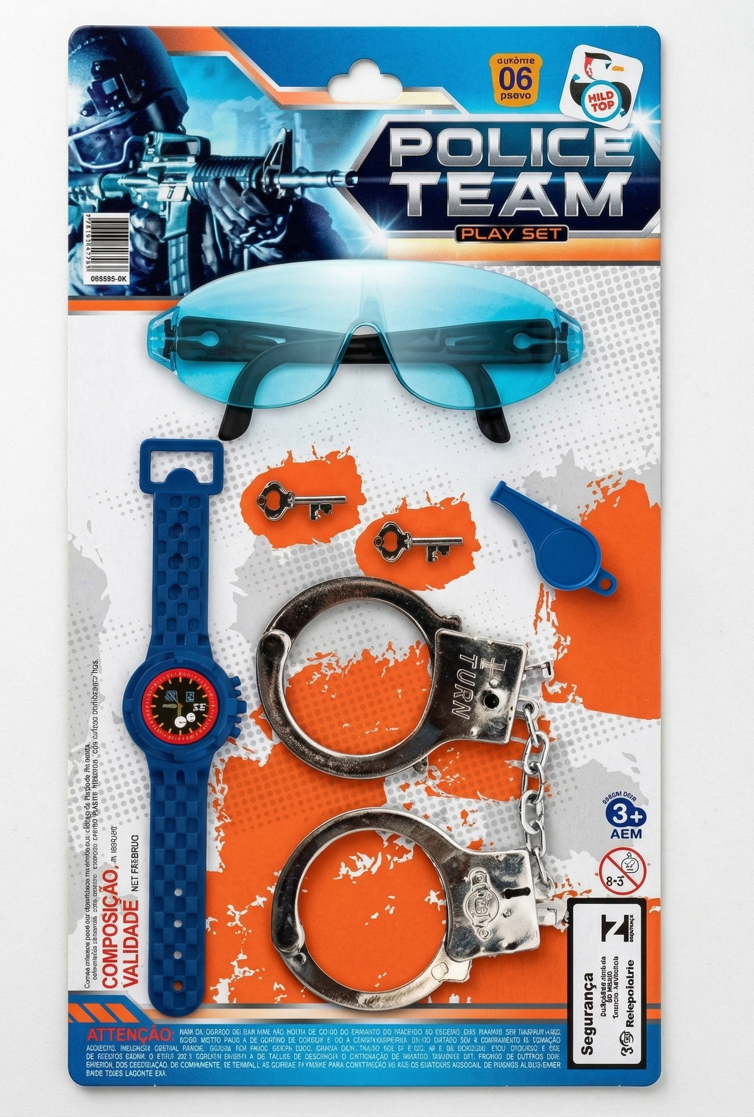 KIT PROFISSAO POLICIAL 6 PEÇAS PICA PAU REF 856