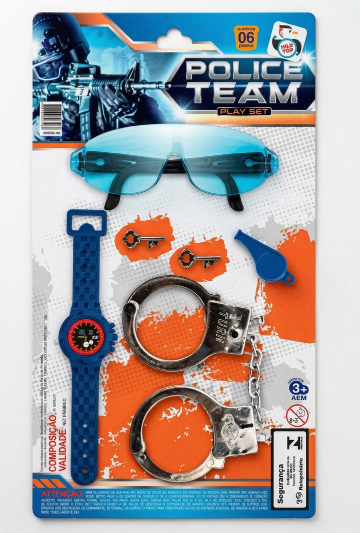 KIT PROFISSAO POLICIAL 6 PEÇAS PICA PAU REF 856