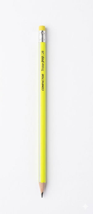 LAPIS 2B TRIANGULAR COM BORRACHA COMPACTOR TRISTAR POP