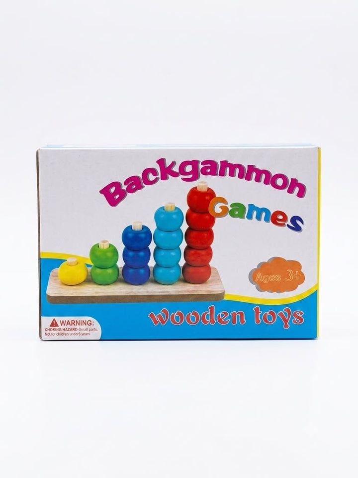 Brinquedo Educativo em Madeira Backgammon Games Wooden Toys
