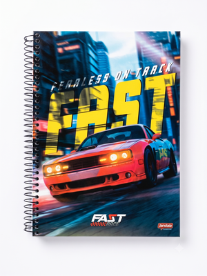 CADERNO 1M ESPIRAL FAST RACE 80 FLS JANDAIA 