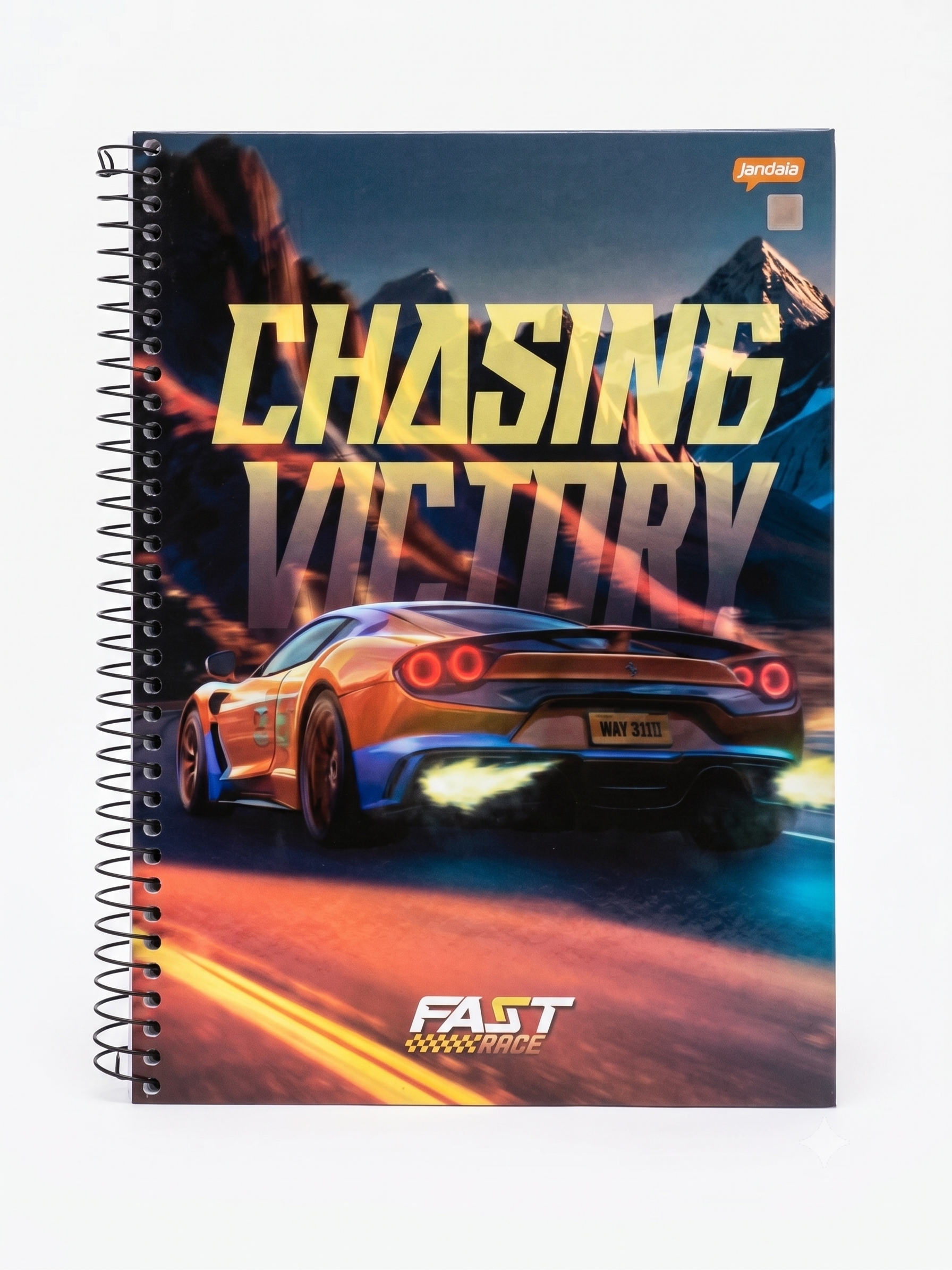 CADERNO 1M ESPIRAL FAST RACE 80 FLS JANDAIA 