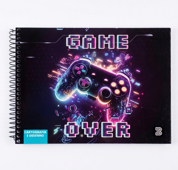 CADERNO DESENHO JUST GAMER BETINHO 96 FOLHAS