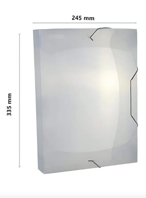 PASTA TRANSPARENTE OFICIO 335X245x55MM 5CM CRISTAL REF 1025