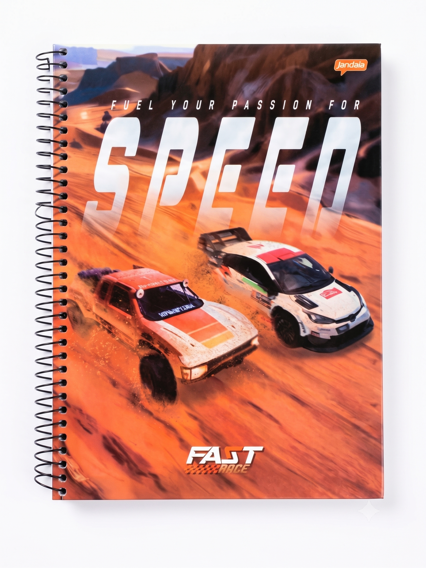 CADERNO 1M ESPIRAL FAST RACE 80 FLS JANDAIA 