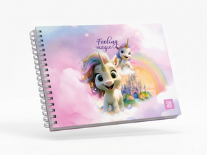 CADERNO DESENHO ESPIRAL 2371 ENCANTO UNICÓRNIOS 96 FLS BETINHO