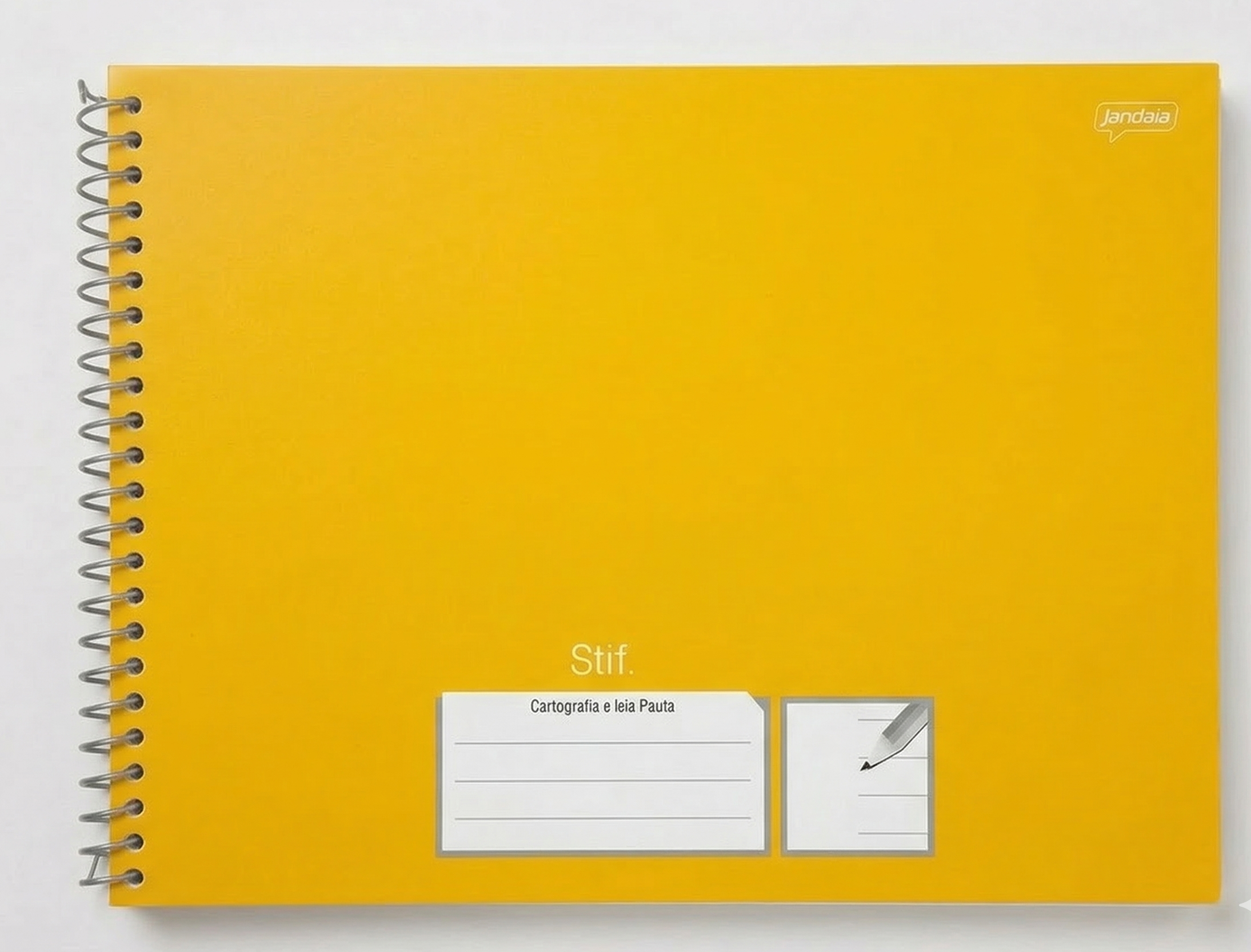 CADERNO MEIA PAUTA ESPIRAL STIFF JANDAIA 80 FLS 