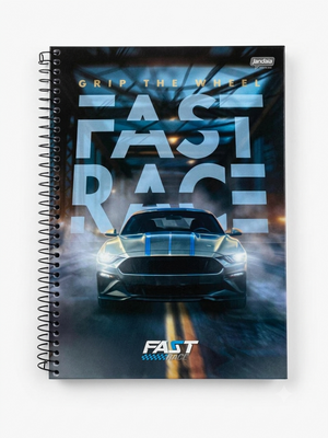 CADERNO 1M ESPIRAL FAST RACE 80 FLS JANDAIA 