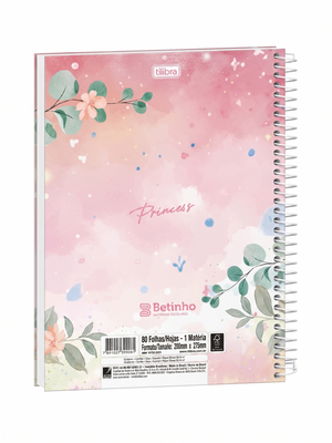 CADERNO 1M ESPIRAL PRINCESS 80 FLS JANDAIA