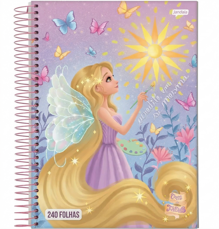 CADERNO 15 MATERIAS CONTO DE FADAS JANDAIA 240 FLS