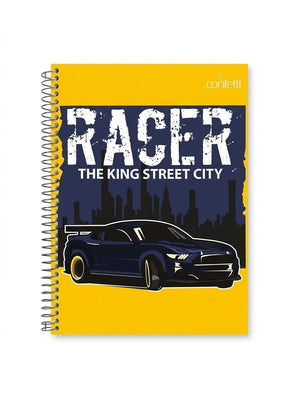 CADERNO UNIV 1M  CARROS CONFETTI 80 FLS