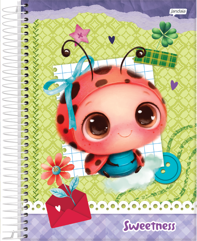CADERNO 10 MATERIAS CD SWEETNESS  160 FLS JANDAIA