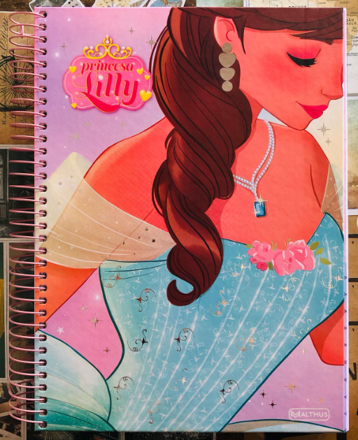 CADERNO 12 M PRINCESA LILLY JANDAIA