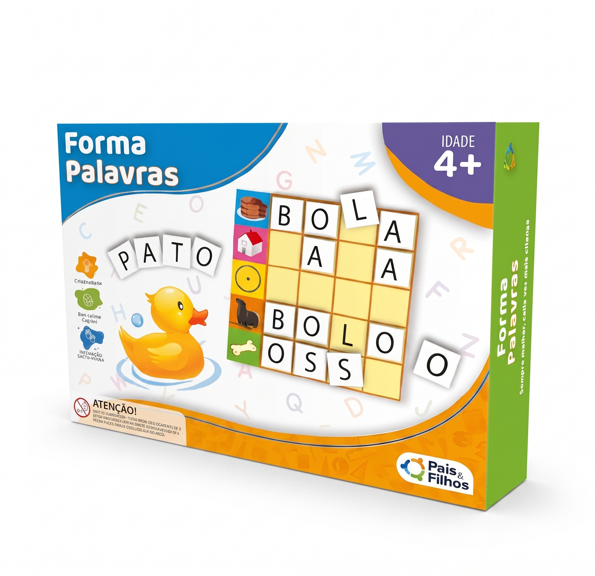 BRINQUEDO EDUCATIVO FORMA PALAVAS 168 PÇS PAIS E FILHOS 30035