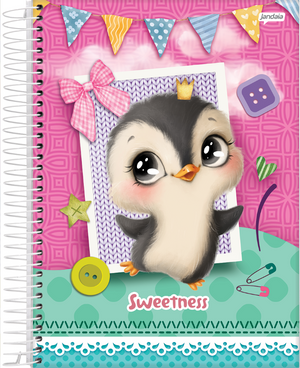 CADERNO 10 MATERIAS CD SWEETNESS  160 FLS JANDAIA
