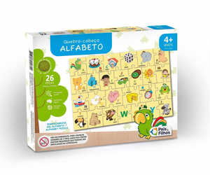 BRINQUEDO EDUCATIVO QUEBRA CABEÇA ALFABETO 26 PEÇAS PAIS E FILHOS 7322