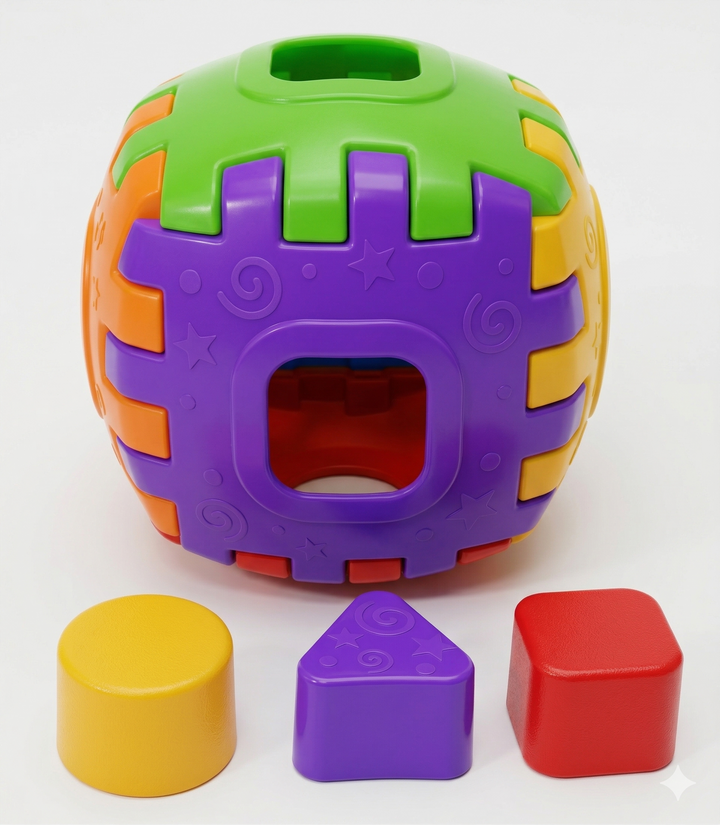 BRINQUEDO EDUCATIVO DE ENCAIXE CUBO DIDATICO 7 PEÇAS LUMMAR REF168