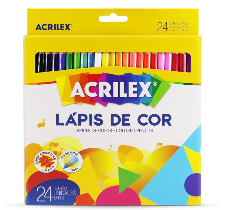 LAPIS COR 24 CORES ACRILEX