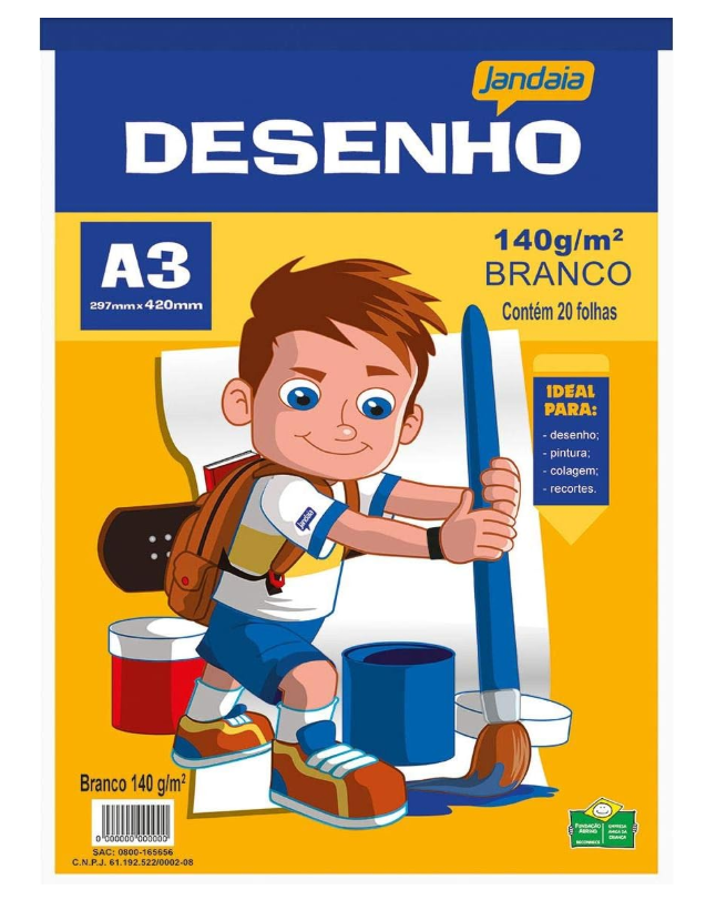 PAPEL DESENHO A3 JANDAIA 20 FLS 9592